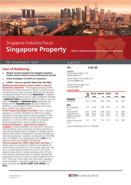 Singapore Industry Focus