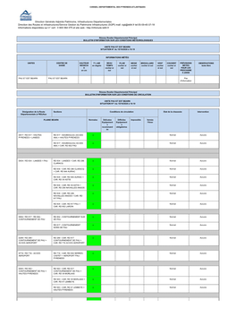 Bulletin Des Conditions De Circulation