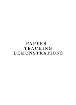 Papers-Teaching-Demonstrations-Athens-2019