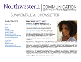 Summer /Fall 2018 Newsletter
