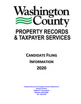 2020 Washington County Candidate Filing Packet