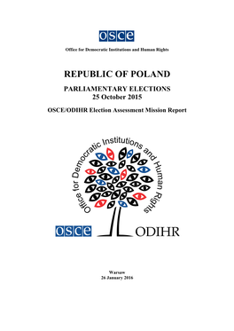 Final Report, Parliamentary Election, OSCE/ODIHR