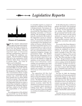 Legislative Reports
