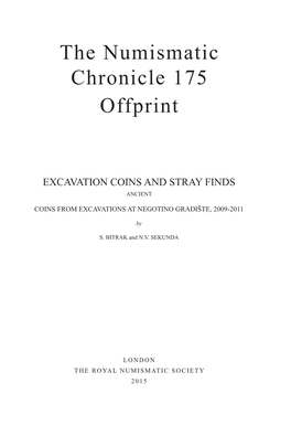 The Numismatic Chronicle 175 Offprint