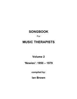 Songbook Music Therapists