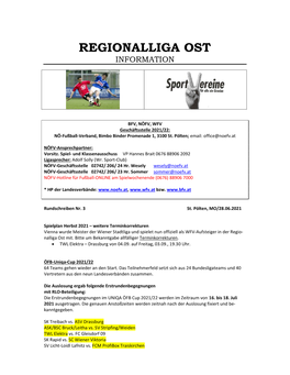 Regionalliga Ost Information