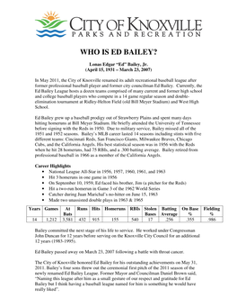 Who Is Ed Bailey? [PDF]