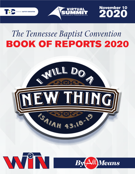 The Tennessee Baptist Convention the Tennessee Baptist Convention Book of Reports 2020