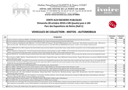 Vehicules De Collection - Motos - Automobilia