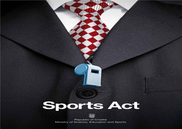 Sports Sports Act Športu O Zakon Ministarstvo Znanosti, Obrazovanja I Športa Republika Hrvatska
