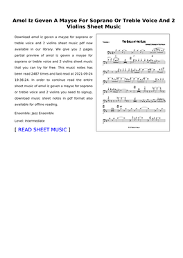 Amol-Iz-Geven-A-Mayse-For-Soprano-Or-Treble-Voice-And-2-Violins.Pdf