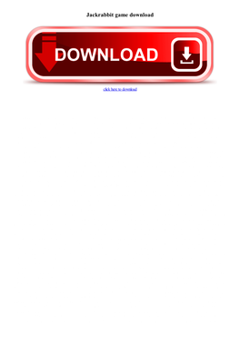 Jackrabbit Game Download
