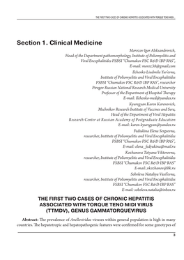 The First Two Cases of Chronic Hepatitis Associated with Torque Teno Midi Virus