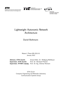 Lightweight Autonomic Network Architecture