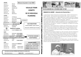 N°104 DU 25 JANVIER Au 01 FEVRIER 2020