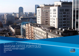 WARSAW OFFICE PORTFOLIO CONFIDENTIAL INVESTMENT SUMMARY Warsaw, Poland