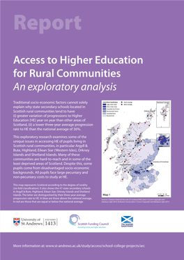 Access to Higher Education for Rural Communities an Exploratory Analysis