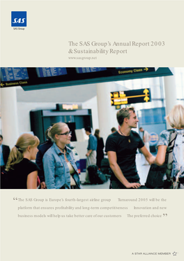 SAS Group Sustainability Report 2003 English