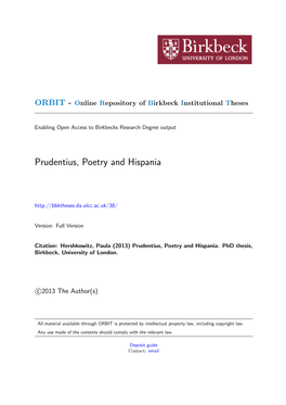 Prudentius, Poetry and Hispania