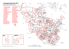 Landtagswahlkreise 2017 Dänemark Wahlkreiseinteilung Gemäß Bekanntmachung Der Landeswahlleiterin Vom 22