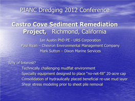 Castro Cove Sediment Remediation Project Richmond CA 2009