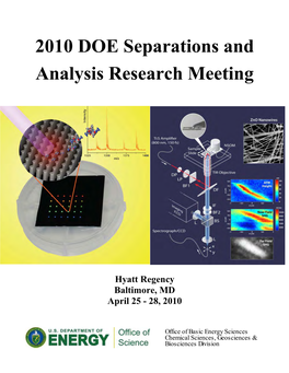 2010 DOE Separations and Analysis Research Meeting