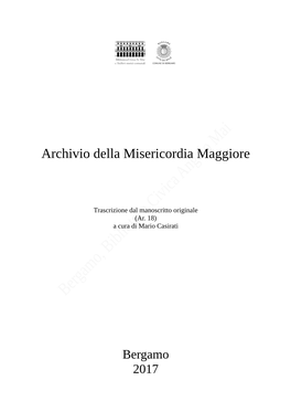 Archivio Della Misericordia Maggiore