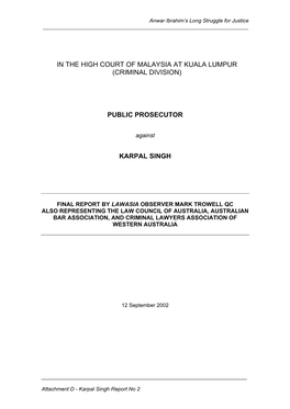 (Criminal Division) Public Prosecutor Karpal Singh