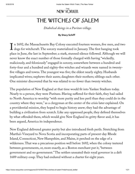 The Witches of Salem