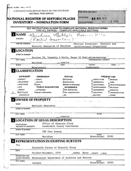 National Register of Historic-Places Inventory -Nomination Form