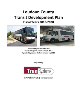 Loudoun County Transit Development Plan Fiscal Years 2018-2028