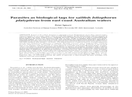 Parasites As Biological Tags for Sailfish Istiophorus Platypterus from East Coast Australian Waters