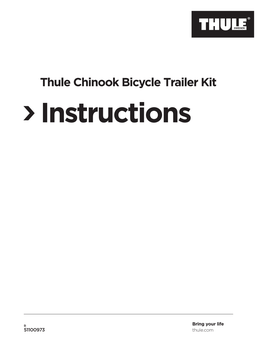 Thule Chinook Bicycle Trailer Kit Instructions