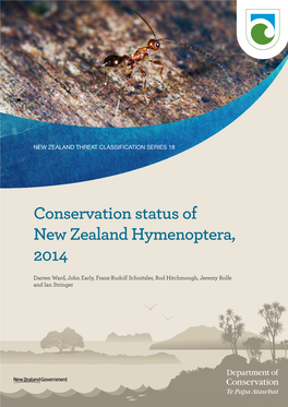 Conservation Status of New Zealand Hymenoptera, 2014