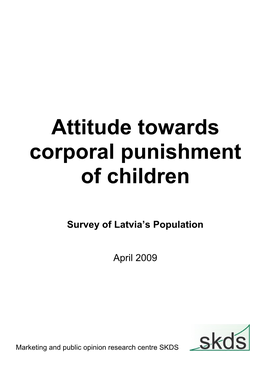 Attitude Towards Corporal Punishment of Children