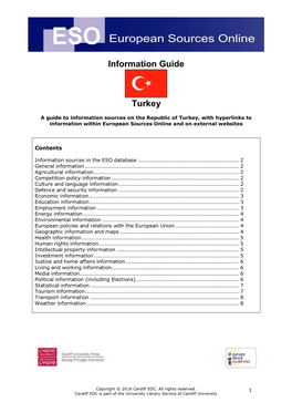 Information Guide Turkey