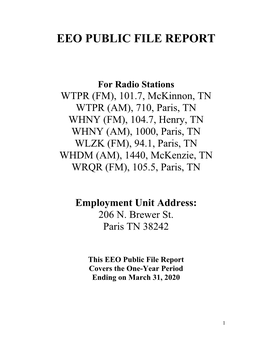 Paris, TN WHNY (FM), 104.7, Henry, TN WHNY (AM), 1000, Paris, TN WLZK (FM), 94.1, Paris, TN WHDM (AM), 1440, Mckenzie, TN WRQR (FM), 105.5, Paris, TN