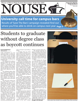 Students to Graduate Without Degree Class As Boycott Continues