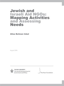 Jewish and Israeli Aid Ngos: Mapping Activities and Assessing Needs