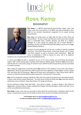 Ross Kemp BIOGRAPHY