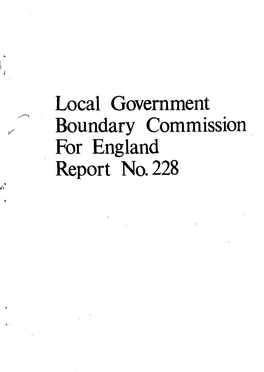 Local Government Boundary Commission for England Report No