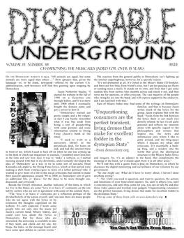 Disposable Underground 38 That’S Always Going to Happen, but We Ain’T Got No Attitudes Against This Whole Death Metal Thing