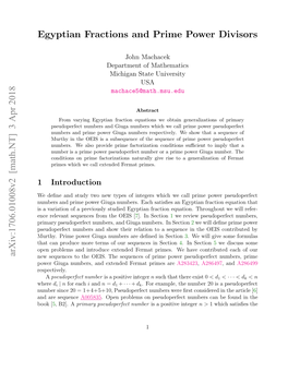 Egyptian Fractions and Prime Power Divisors