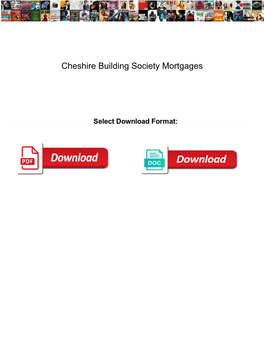 Cheshire Building Society Mortgages