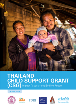 Thailand Child Support Grant (CSG) Impact Assessment Endline Report