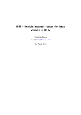 Flexible Internet Router for Linux