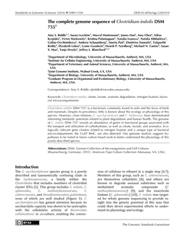 Clostridium Indolis DSM 755T