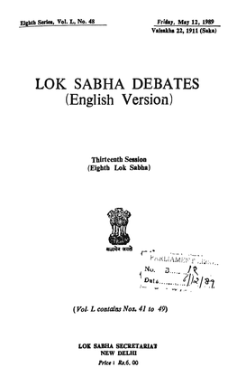 LOK SABRA DEBATES (English Version)