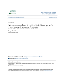 Metadrama and Antitheatricality in Shakespeare's &lt;Em&gt;King Lear&lt;/Em&gt;