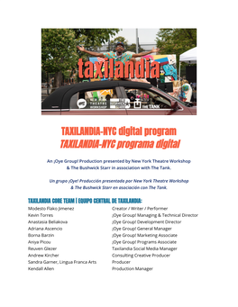 TAXILANDIA-NYC Programa Digital